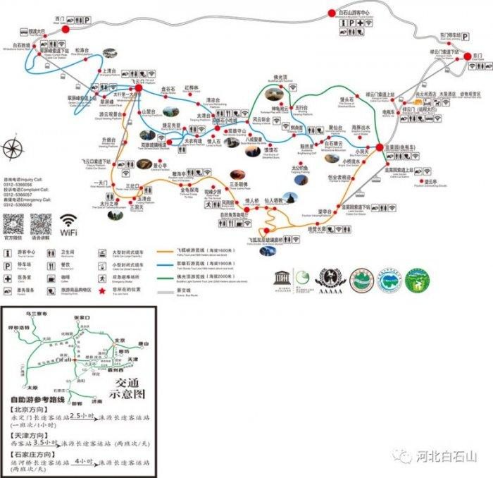 baishishan景区导览图
