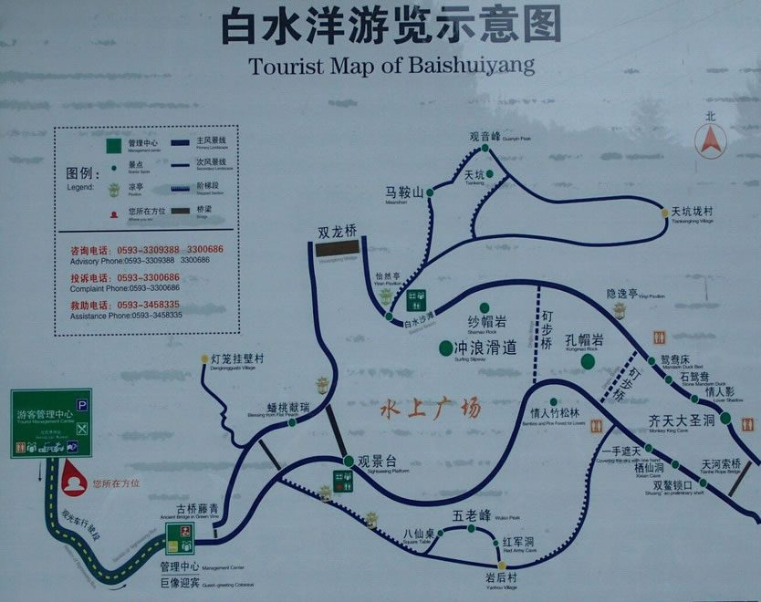 baishuiyang景区导览图
