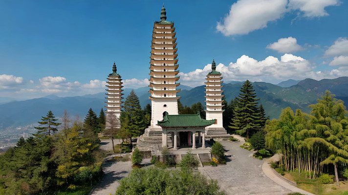大理州崇圣寺三塔文化旅游区崇圣寺三塔实景