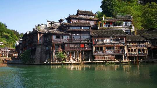 湘西州凤凰古城旅游区古城实景