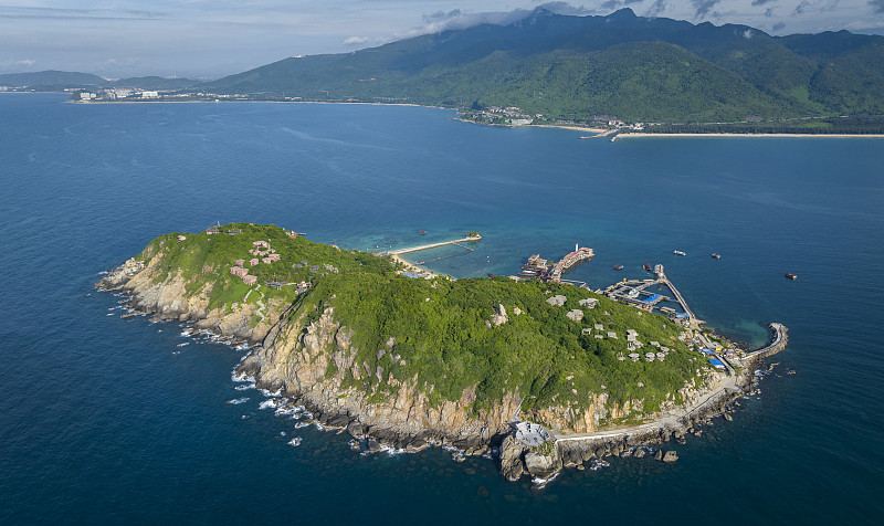 陵水县分界洲岛旅游区海岛全景实景