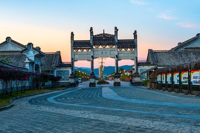 腾冲市和顺古镇景区和顺牌坊实景