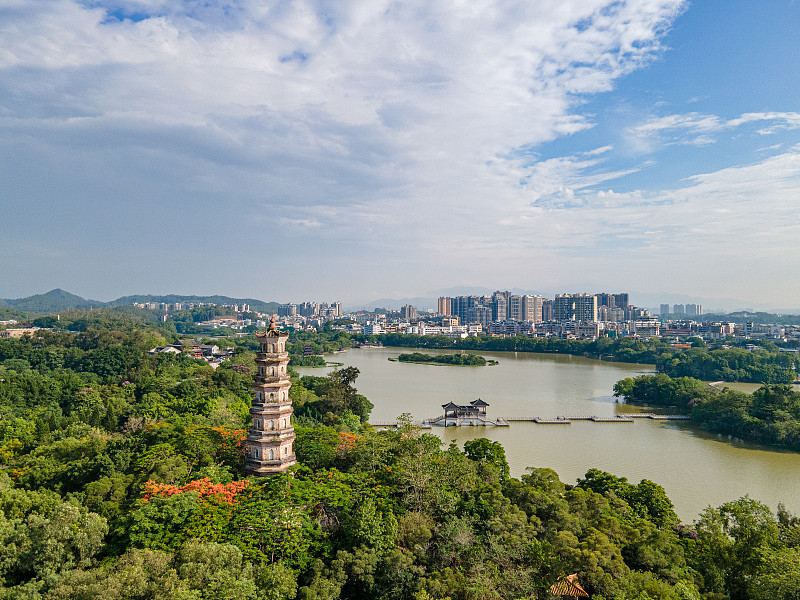 惠州市惠城区惠州西湖旅游景区泗州塔实景