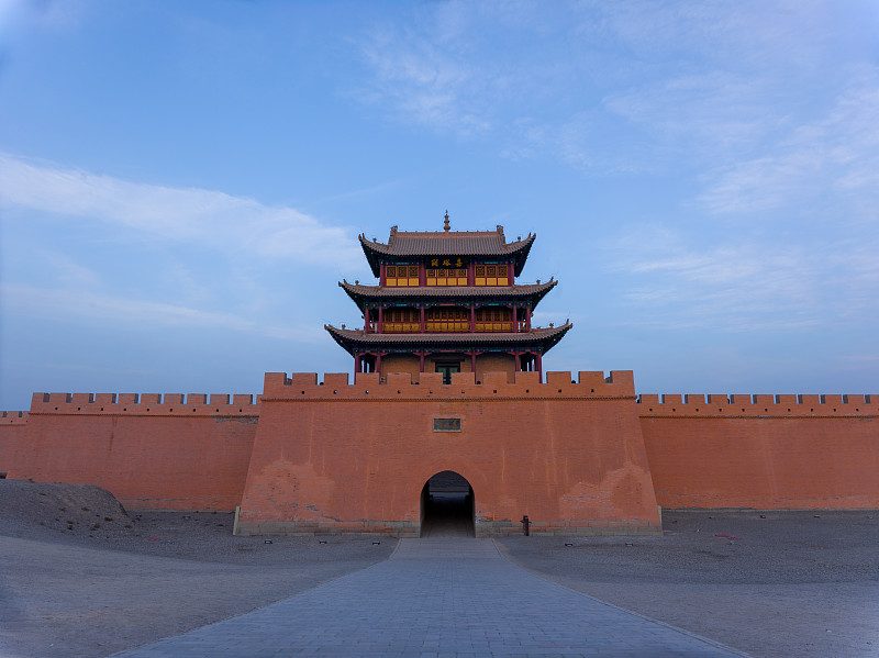 嘉峪关市嘉峪关文物景区嘉峪关城楼实景