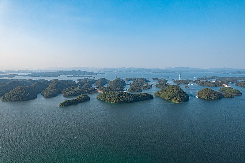 九江市永修县庐山西海景区千岛湖景实景