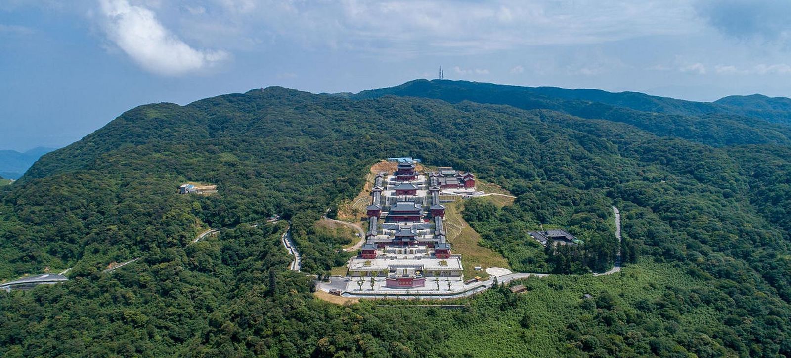 镇江市茅山景区茅山全景实景