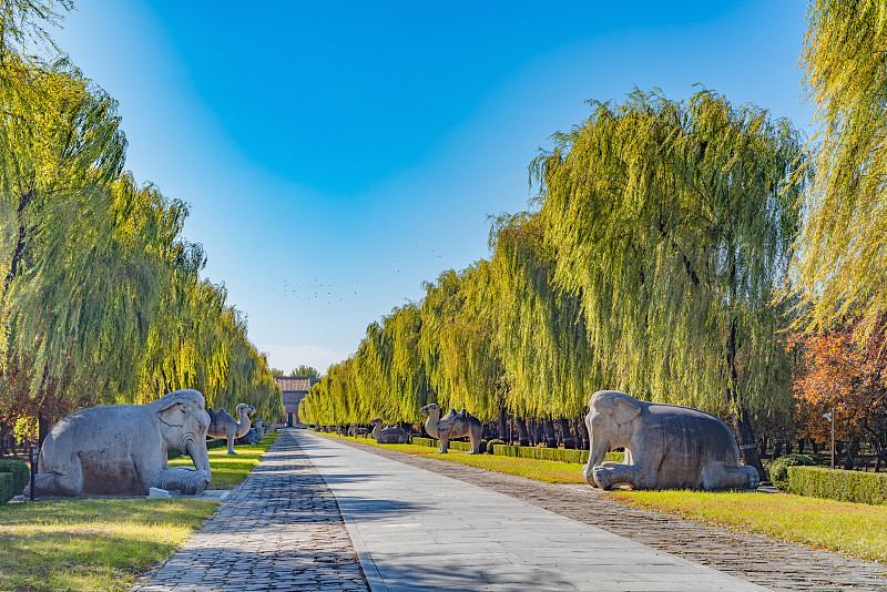 明十三陵景区神道石像生实景