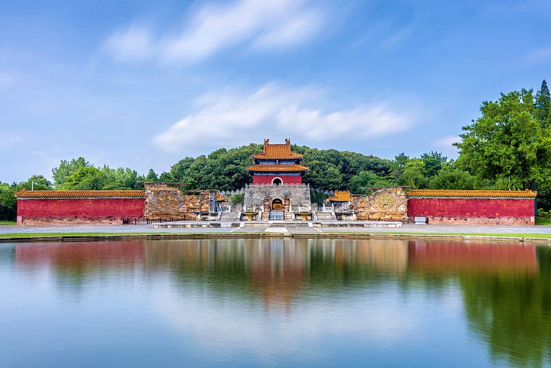 荆门市明显陵文化旅游景区外明塘实景