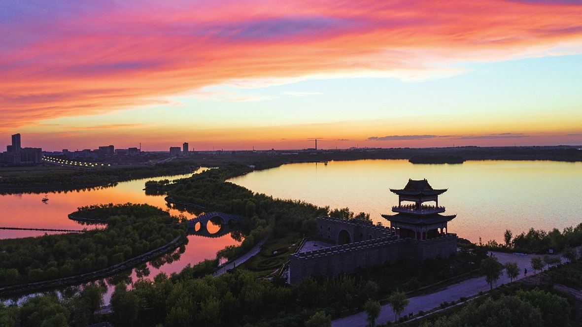 白城市大安嫩江湾旅游区嫩江湾湿地实景