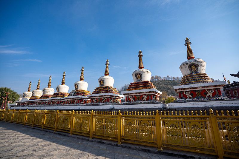 西宁市塔尔寺景区八宝如意塔实景