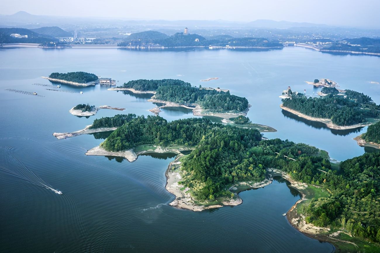 六安市万佛湖风景区群岛湖景实景