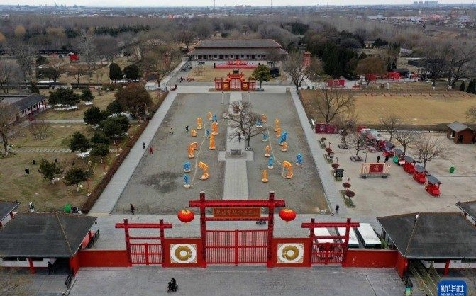 安阳市殷墟景区宫殿宗庙实景